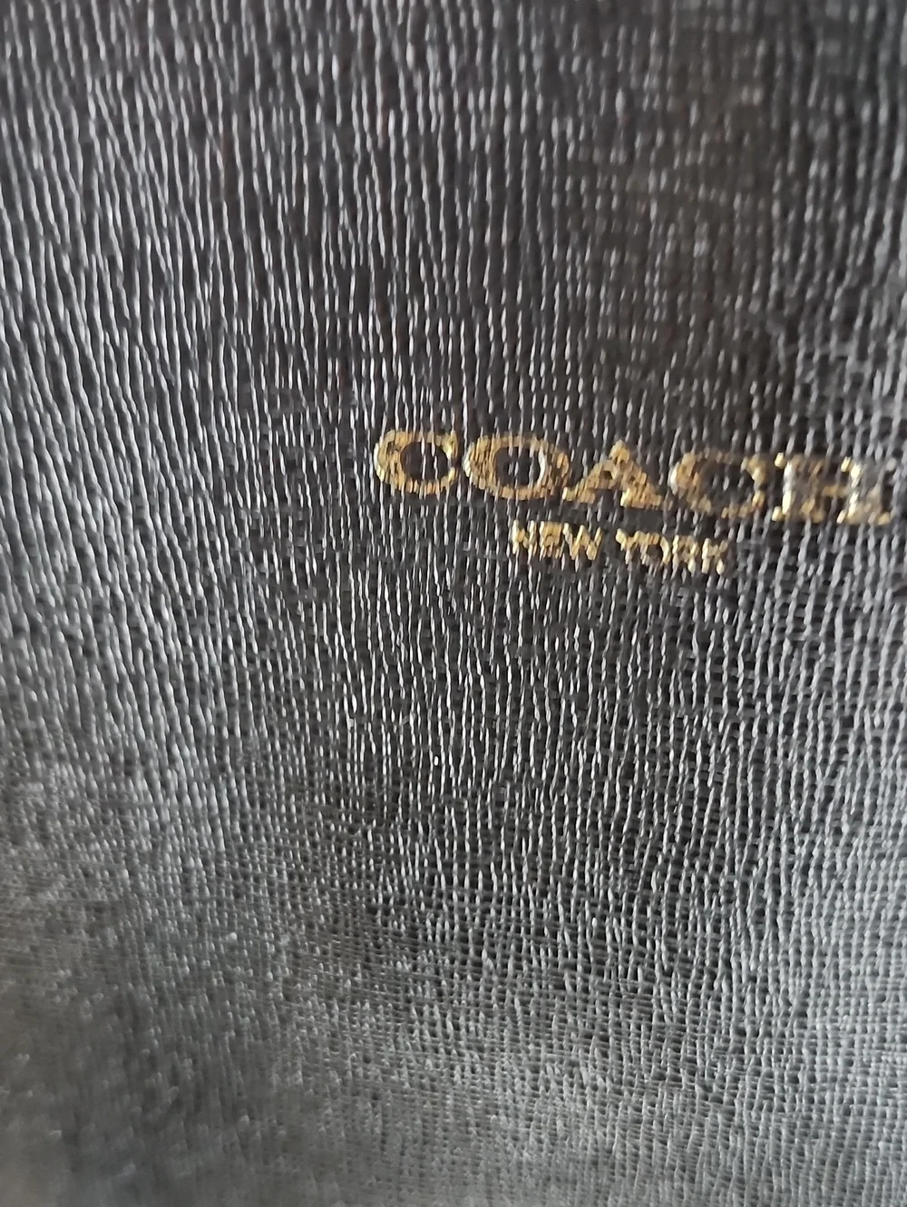 Coach Good Cond. Large Black Leather Zip Top Tote W/Gold-Tone Logo, $95